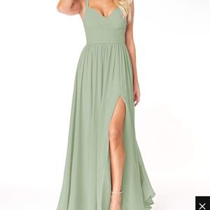 Azazie Chanel Dusty Safe Flowy Pleated Chiffon Bridesmaid/ Wedding/Formal Dress